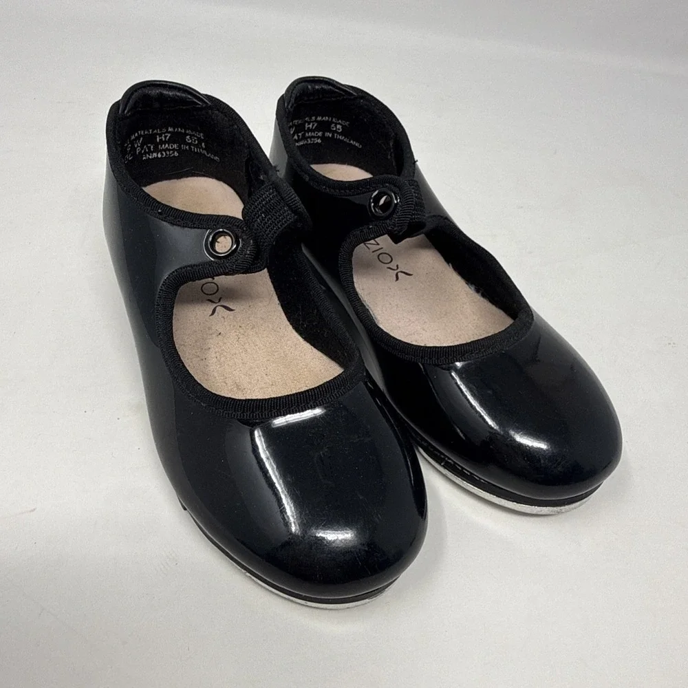 Capezio Tap Dance Shoes Black Size 9 W Youth Child Tele Tone Tap No Ties